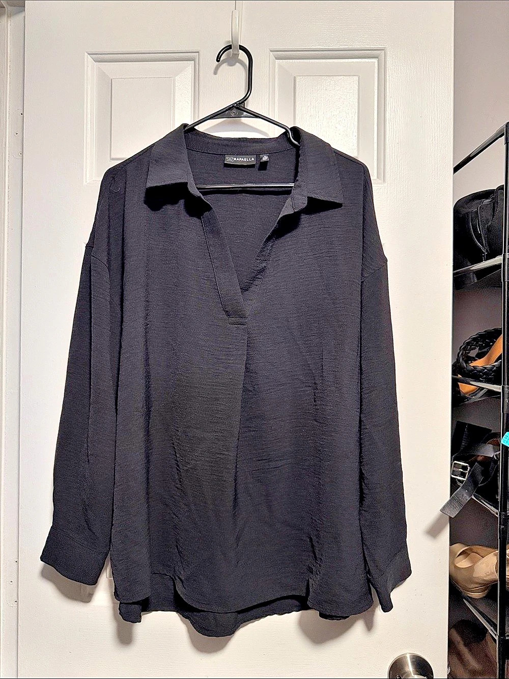 Rafaella Black Blouse Size 2X Like New